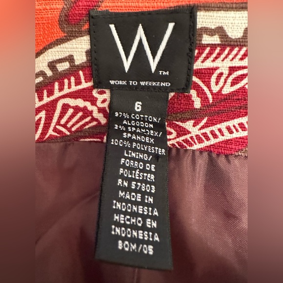 W Work to Weekend Women’s Orange Pink Floral Pockets Ruffle Back Blazer Jacket 6 - Picture 13 of 14